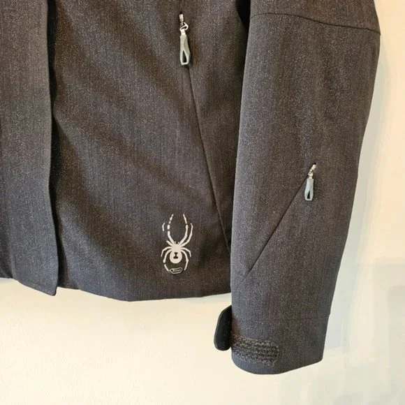 Spyder Women's Fall Winter Jacket Coat Hoodie Black Size 12. - Picture 9 of 16